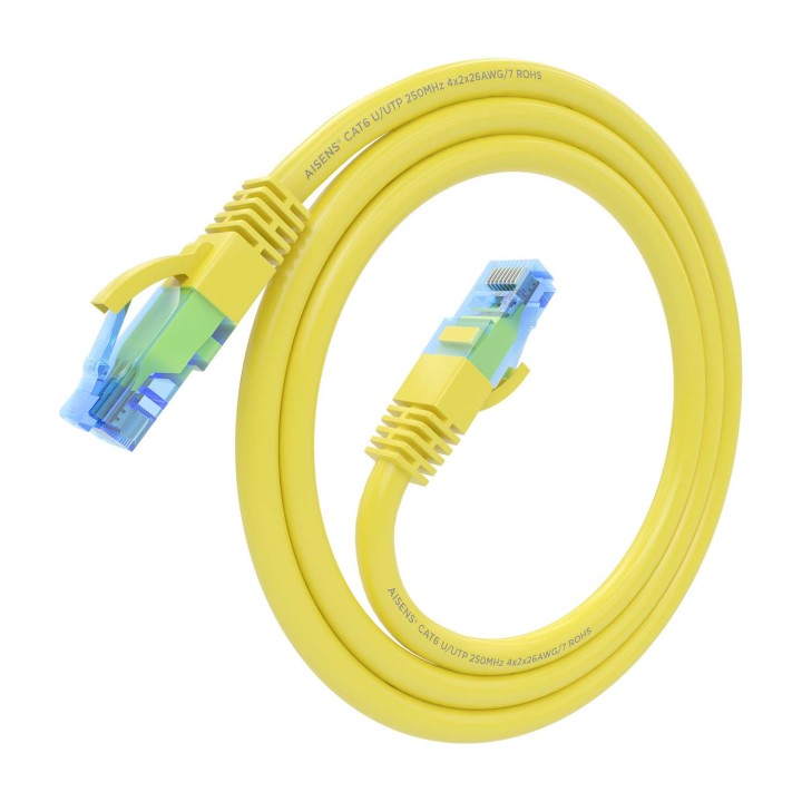Cable AISENS RJ45 Cat6 UTP CCA 75cm Amarillo(A135-0832)
