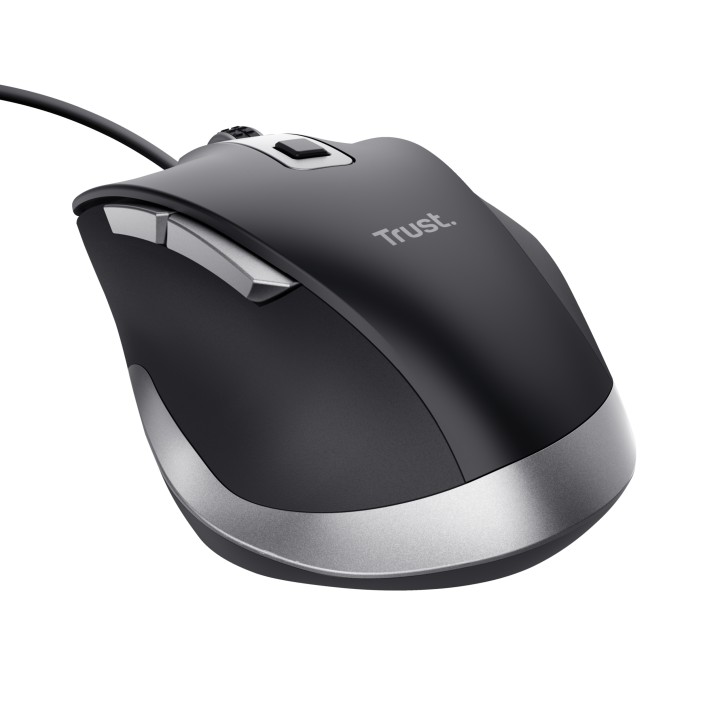 Ratón Trust Fyda Óptico USB-A 2.0 5000dpi Negro (24728)