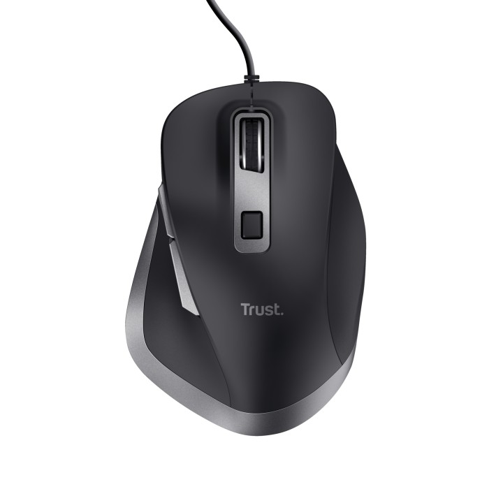 Ratón Trust Fyda Óptico USB-A 2.0 5000dpi Negro (24728)