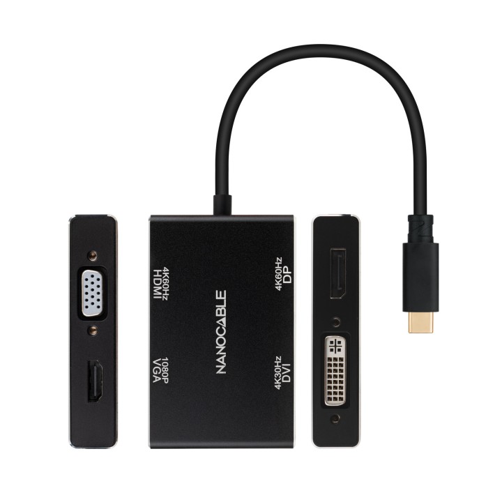 Adaptador Nanocable USB-C-VGA/DVI/HDMI/DP (10.16.4307)