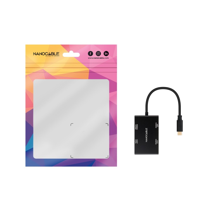 Adaptador Nanocable USB-C-VGA/DVI/HDMI/DP (10.16.4307)
