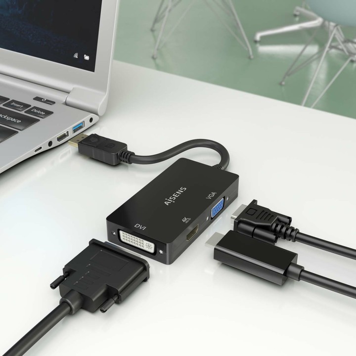 Cable AISENS DP/M a VGA/DVI/HDMI/H Negro (A125-0861)