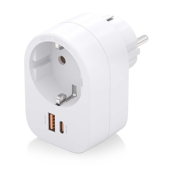 Enchufe AISENS 1Toma 1Usb-C PD 1Usb-A (ASPS-1A1C06-W)