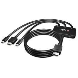 Cable Club 3D HDMI a HDMI+USB-C+MiniDP M/M (CAC-1630)
