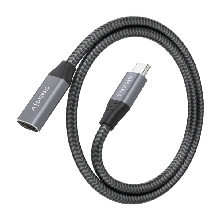 Cable AISENS USB-C/M a USB-C/H 50cm Gris (A107-0760)