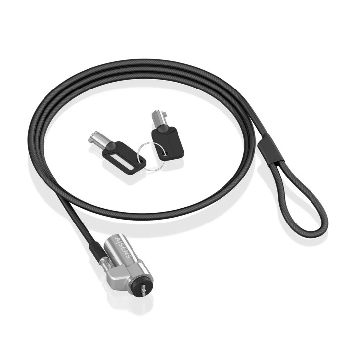 Cable Seguridad AISENS con llave 1.5m (ASLK-D45K06-BK)