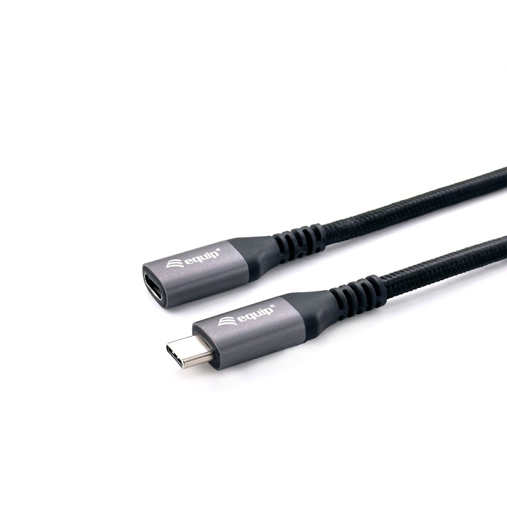 Cable EQUIP USB-C/M a USB-C/H 1m Negro (EQ128371)