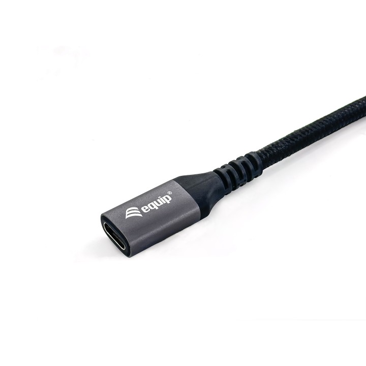 Cable EQUIP USB-C/M a USB-C/H 1m Negro (EQ128371)