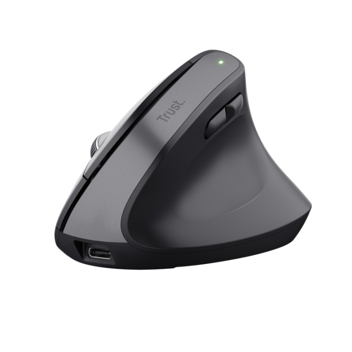 Ratón Vertical Trust Bayo+ Óptico RF BT Negro (25146)