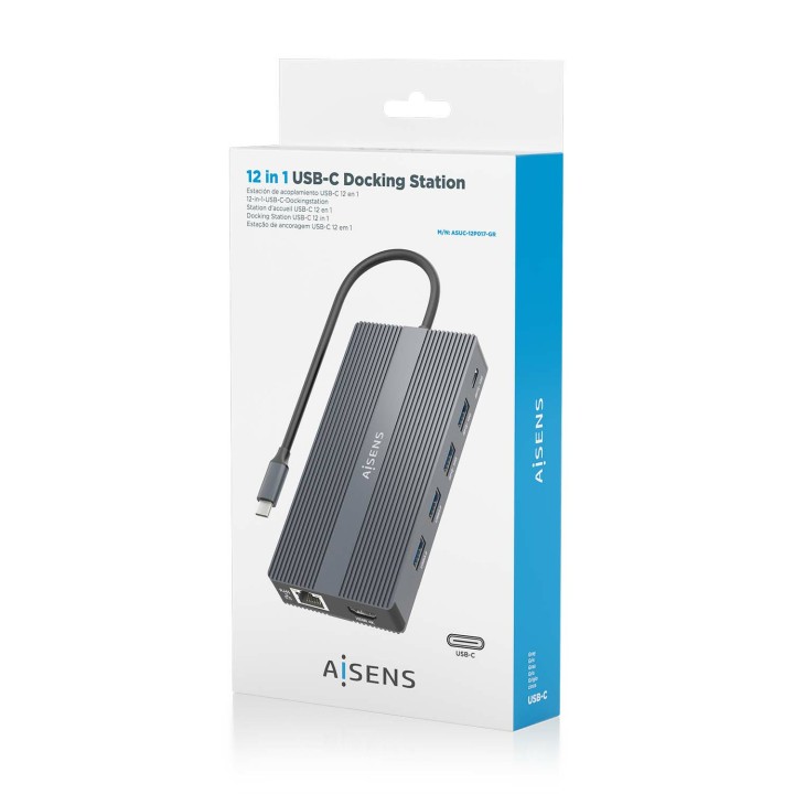 Dock Station AISENS HDMI/Usb/RJ45/DP (ASUC-12P017-GR)