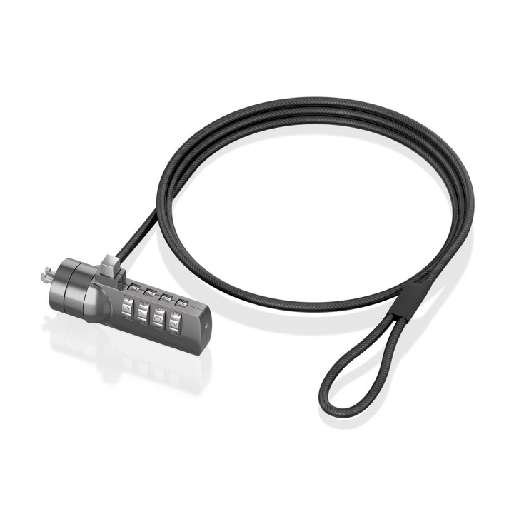 Cable Seguridad AISENS Combinación 1.5m(ASLK-D40N03-BK)
