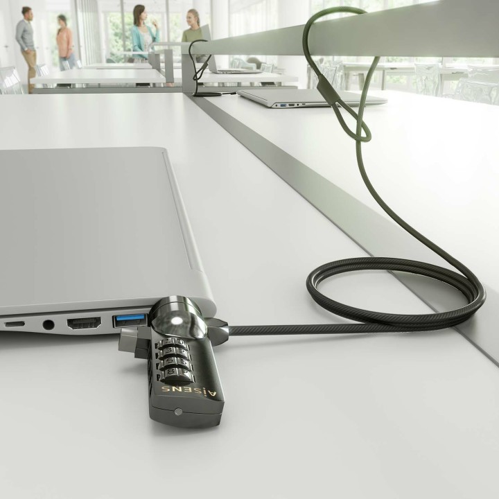 Cable Seguridad AISENS Combinación 1.5m(ASLK-D40N03-BK)