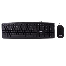 T+Ratón NILOX Flat USB 1000dpi Negro (NXKME000004)