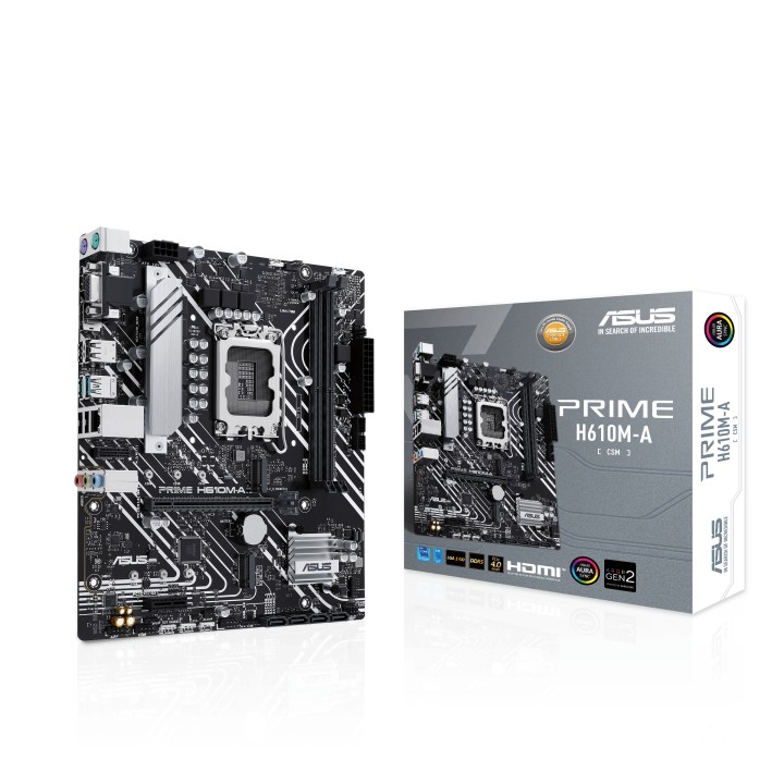 ASUS PRIME H610M-A-CSM: (1700) 2DDR5 HDMI VGA DP mATX