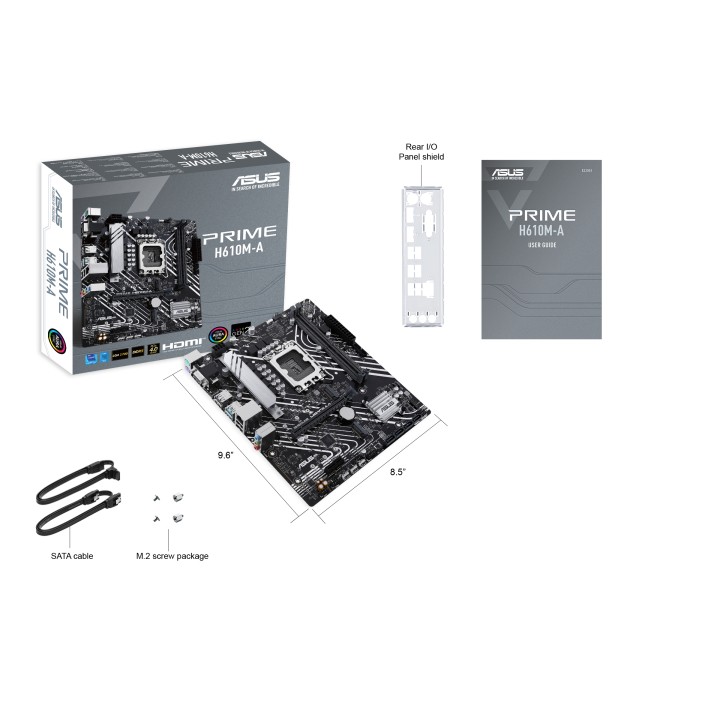 ASUS PRIME H610M-A-CSM: (1700) 2DDR5 HDMI VGA DP mATX