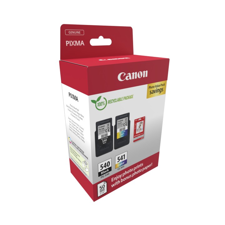 Tinta Canon PG-540/CL-541 + 50 Hojas Photo (5225B013)