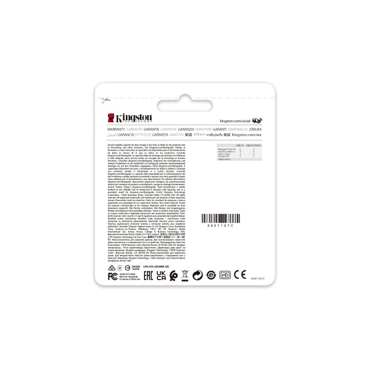 Pendrive Kingston Exodia 128Gb USB-A Negro(DTXON/128GB)