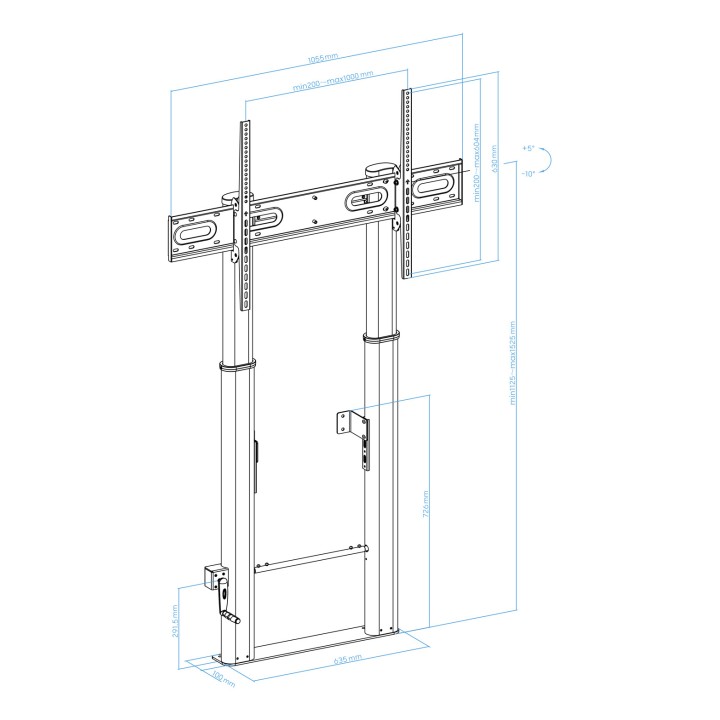 Soporte TOOQ Lottus Fijo/Suelo 55"-100" (FS2290HM-B)