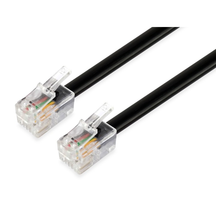 Cable Telefónico EQUIP RJ11 5m Negro (EQ105104)
