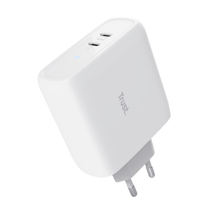 Cargador de Pared Trust Maxo 65W 2xUSB-C Blanco (25381)