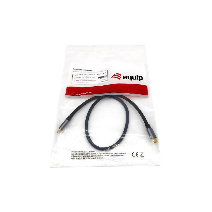 Cable EQUIP USB-C/M a USB-C/M 0.5m 100W Negro (128353)