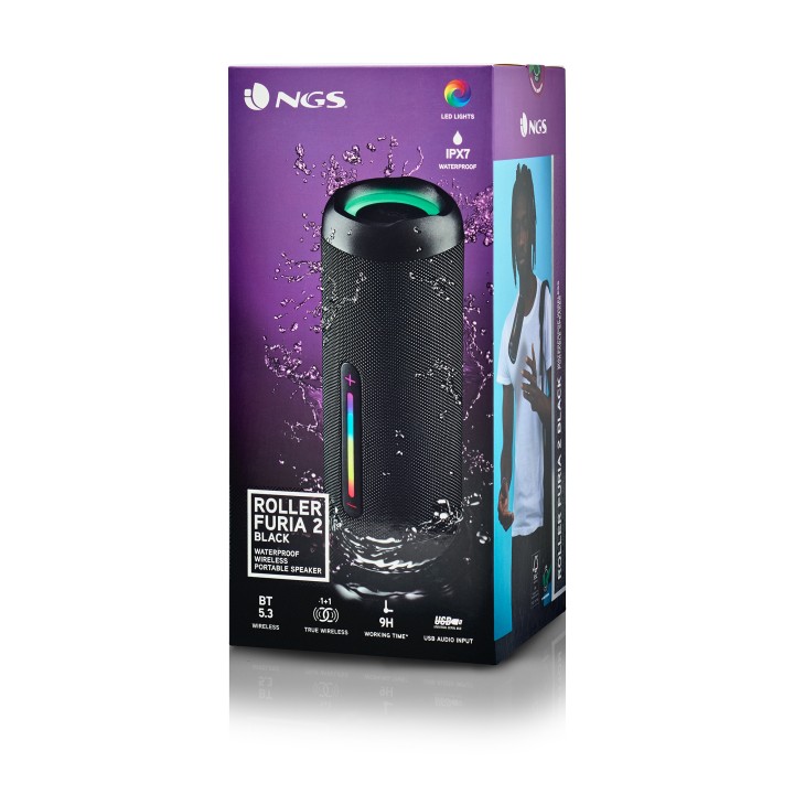 Altavoz NGS 30W BT USB 3.5mm Negro (ROLLERFURIA2BLACK)