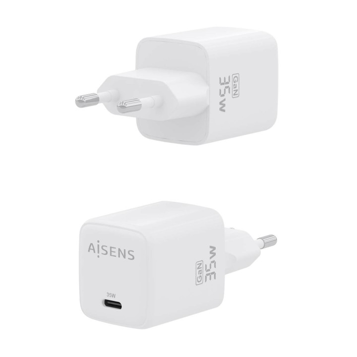 Cargador Pared AISENS GaN 35W USB-C (ASCH-35W1P016-W)
