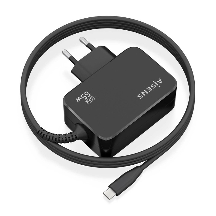 Cargador Pared AISENS USB-C 65W (ASCH-1PD65WL033-BK)