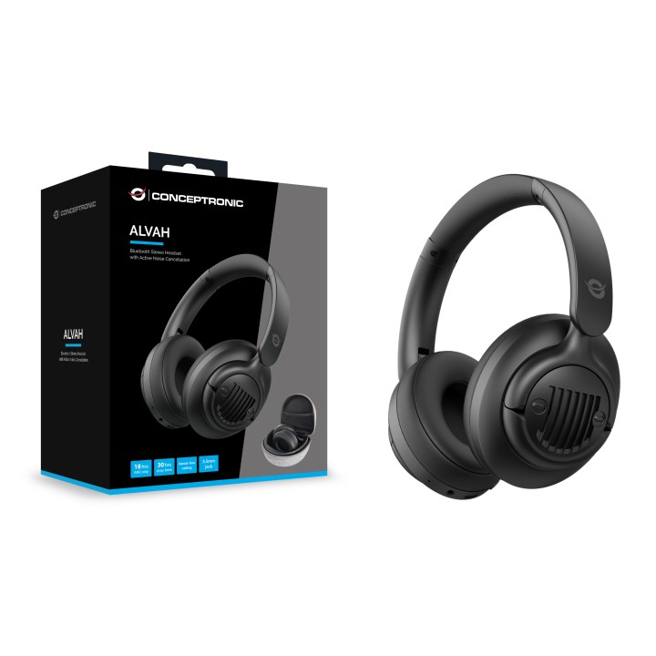 Auriculares CONCEPTRONIC 3.5mm BT 5.4 Negros (ALVAH02B)