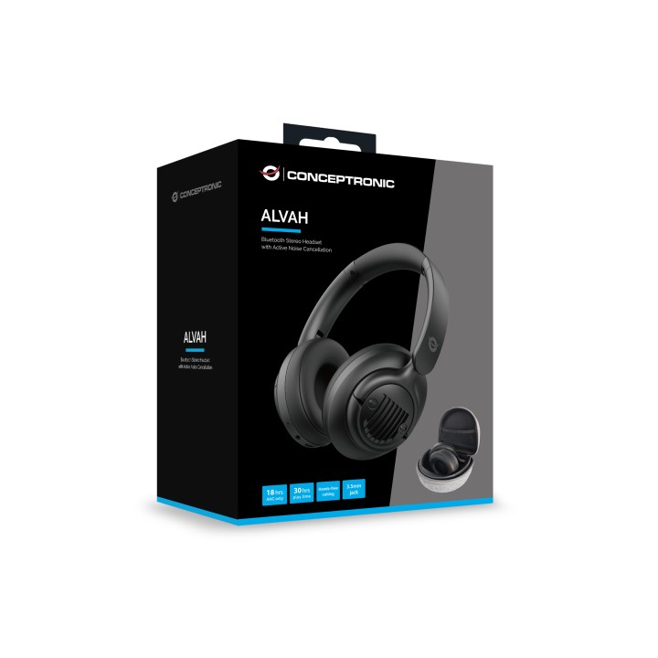 Auriculares CONCEPTRONIC 3.5mm BT 5.4 Negros (ALVAH02B)