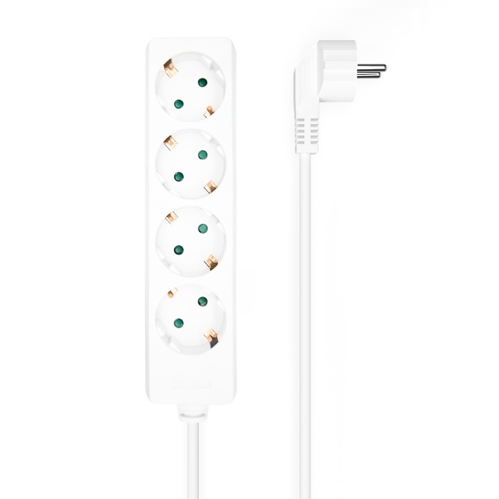 Regleta AISENS 4xSchuko Cable 1.4m Blanca (A154-0533)