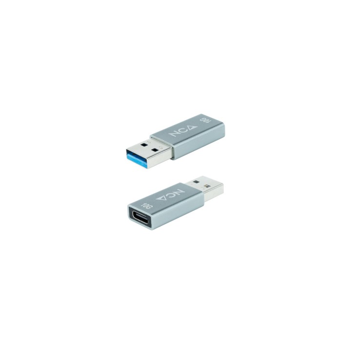 Adaptador Nanocable USB-A/M a USB-C/H Gris (10.02.0013)