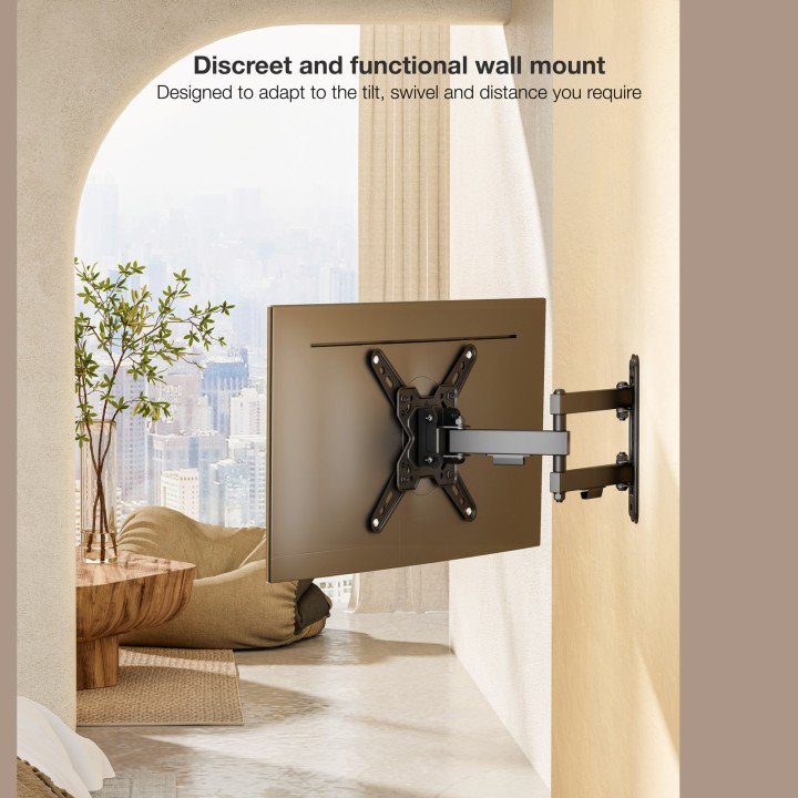 Soporte Pared TOOQ 13"-43" Negro (LP1345TN-B)