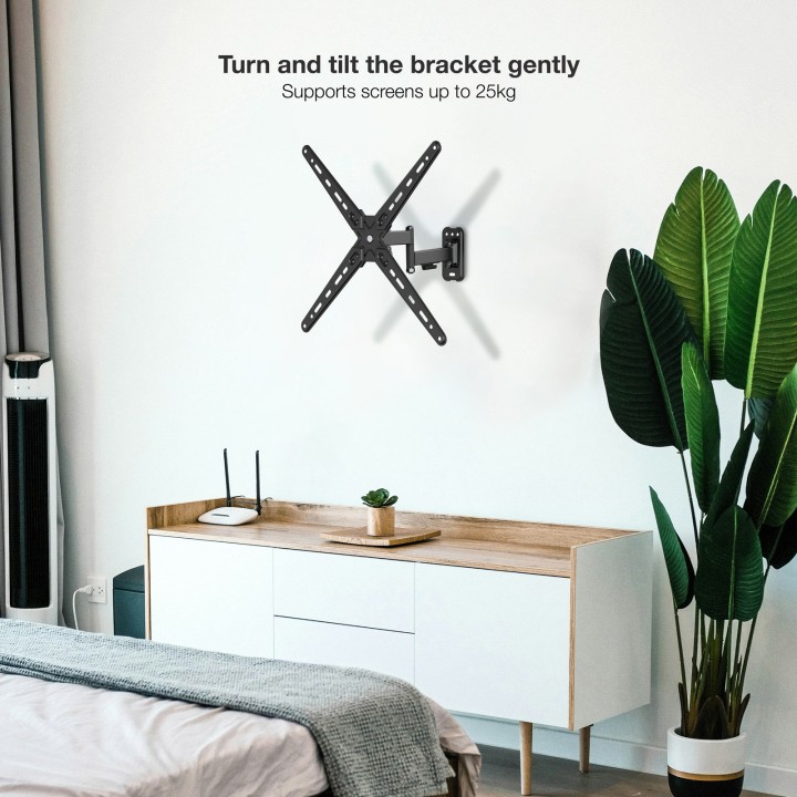 Soporte Pared TOOQ 13"-55" Gira/Incl Negro (LP1356TN-B)
