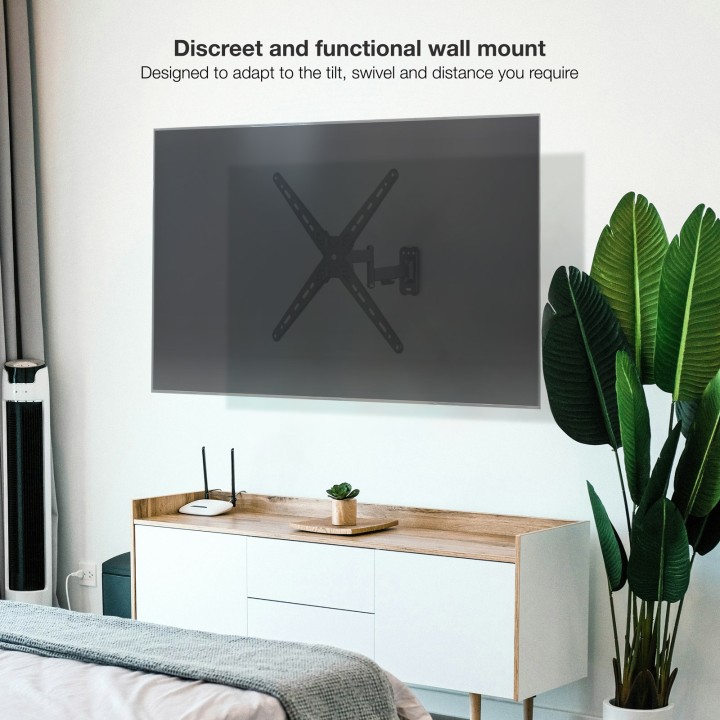 Soporte Pared TOOQ 13"-55" Gira/Incl Negro (LP1356TN-B)