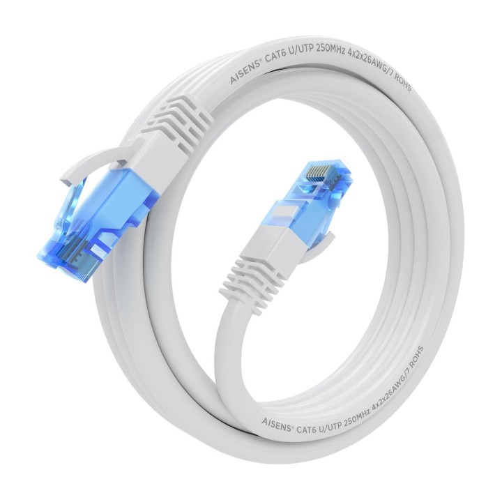 Cable AISENS RJ45 Cat.6 UTP CCA 3m Blanco (A135-0822)