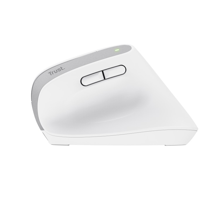 Ratón Vertical Trust Bayo+ Óptico RF BT Blanco (25399)