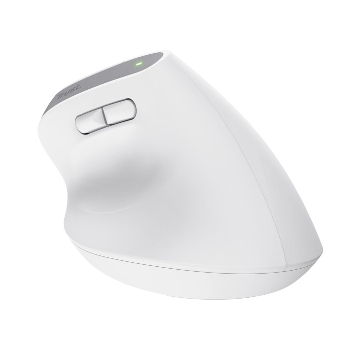 Ratón Vertical Trust Bayo+ Óptico RF BT Blanco (25399)