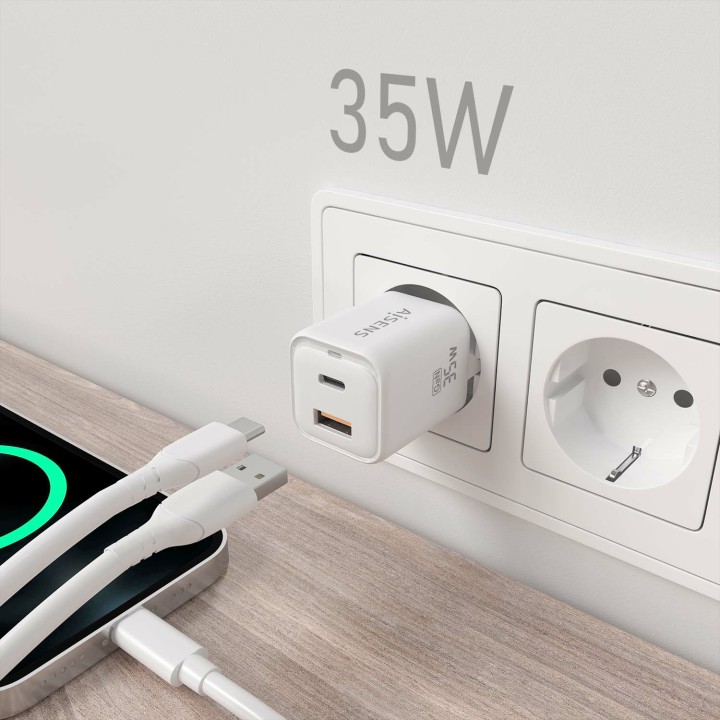 Cargador de Pared AISENS 35W Blanco (ASCH-35W2P024-W)