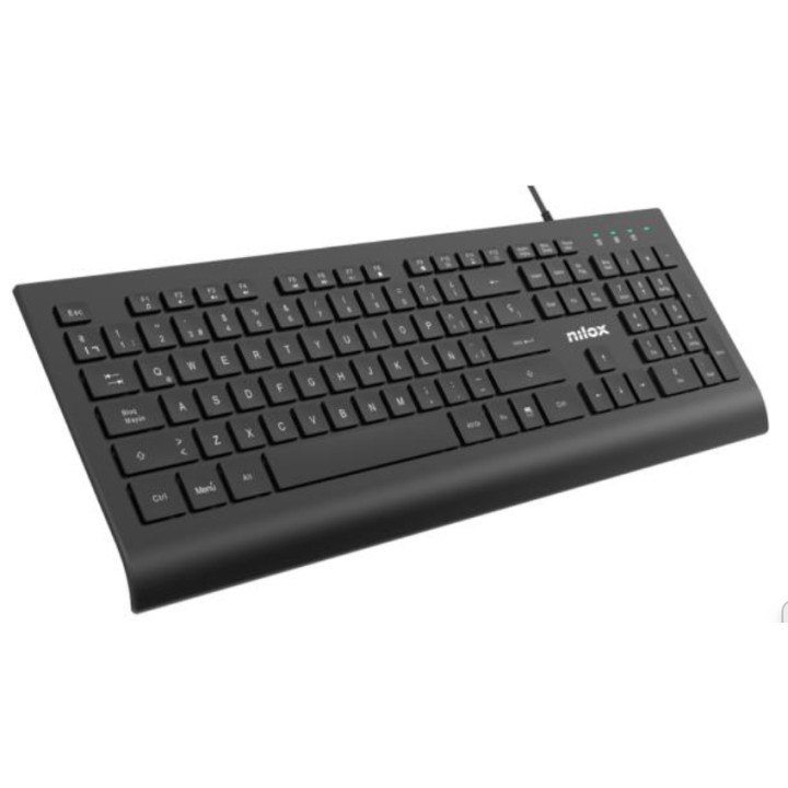 Teclado NILOX USB 2.0 1.5m Español Negro (NXKBE000014)