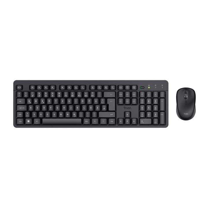 T+Ratón Trust TKM-360 RF Óptico 1600dpi Negro (25356)