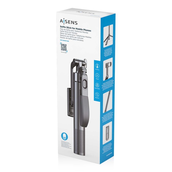 Palo Selfie AISENS con tripode Negro (SS01ST-299)