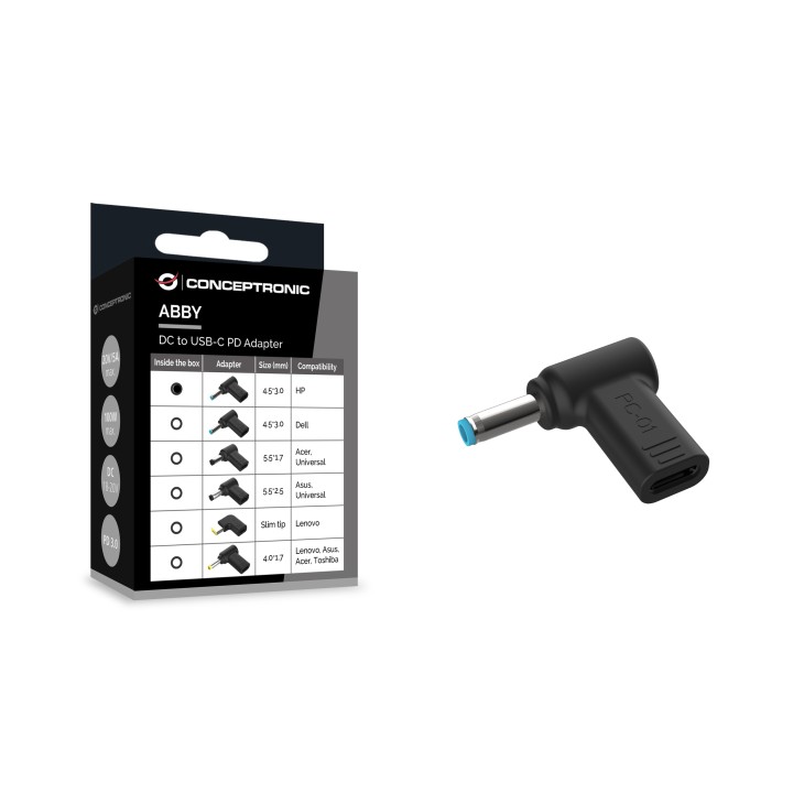 Adaptador CONCEPTRONIC USB-C a DC para HP (ABBY15PC01)