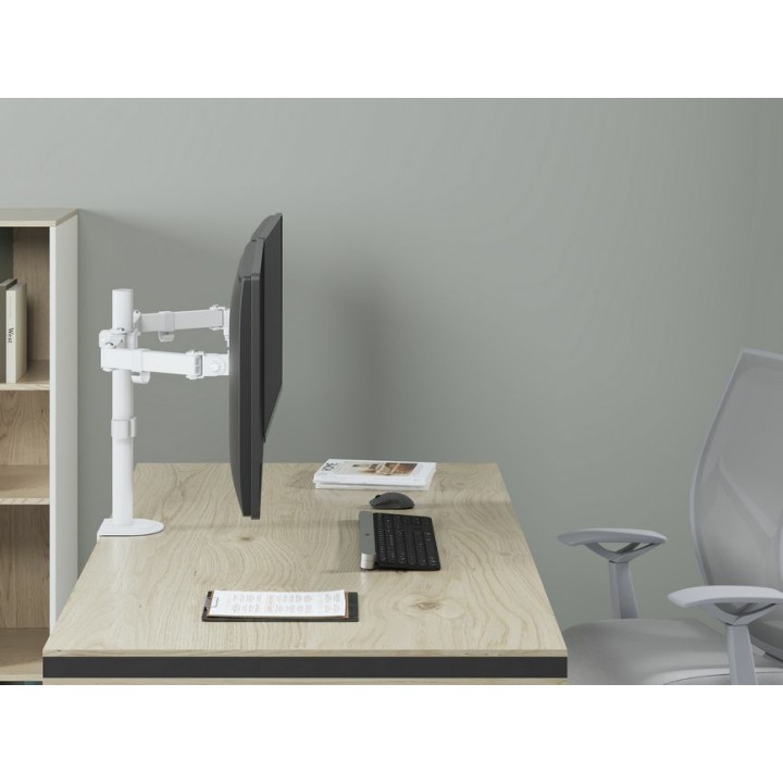 Soporte Mesa EQUIP 17-32" 2 Pantallas Blanco (EQ650167)