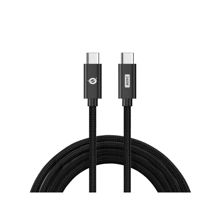 Cable CONCEPTRONIC USB-C M/M 240W 2m Negro (ETTA03B20)
