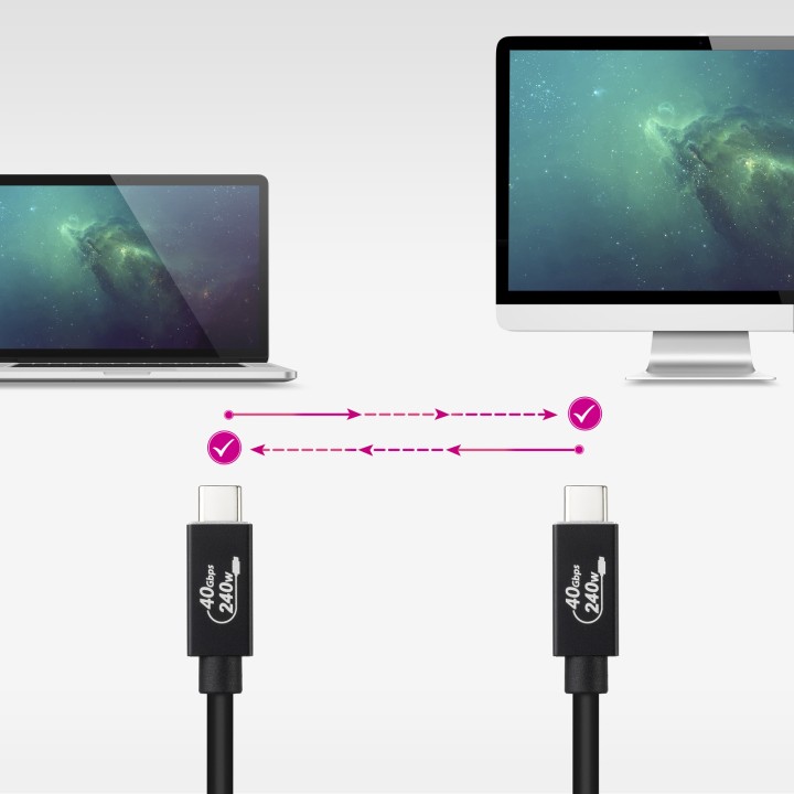 Nanocable USB-C 4.0 M/M 1.8m Negro (10.01.5002)