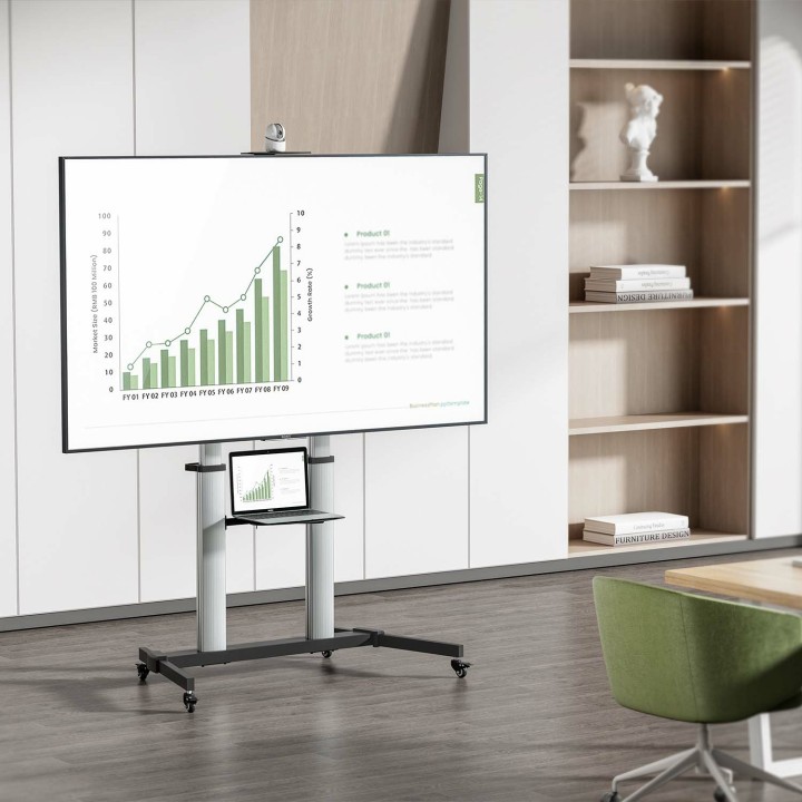 Soporte Suelo AISENS 60-100" Con ruedas (FT100TE-259)