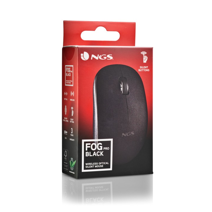 Ratón NGS FOG Pro Óptico RF 2.4GHz Negro (FOGPROBLACK)