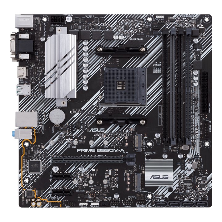 ASUS B550M-A/CSM:(AM4) 4DDR4 HDMI DVI-D VGA RJ45 mATX