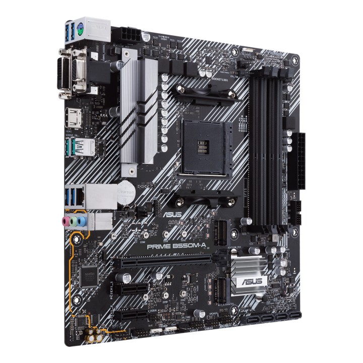 ASUS B550M-A/CSM:(AM4) 4DDR4 HDMI DVI-D VGA RJ45 mATX